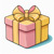 Lucky Scoop kawaii gift box filled with cute character gifts, pastel accessories, plush items and surprise treasures in a custom mystery gift box.